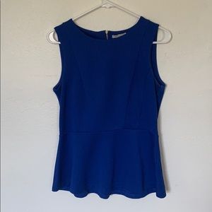 Blue peplum top